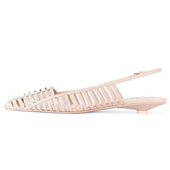 VALENTINO GARAVANI Rockstud Wispy Ballerina Flats in Rose Cannelle 40 With box - Picture 4 of 16